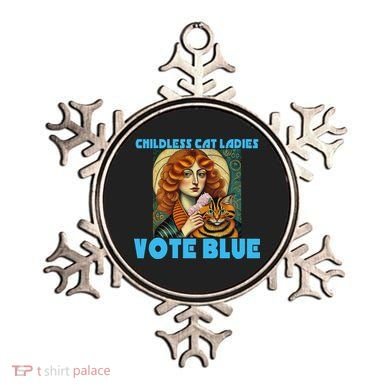 Childless Cat Ladies Vote Blue Ornament