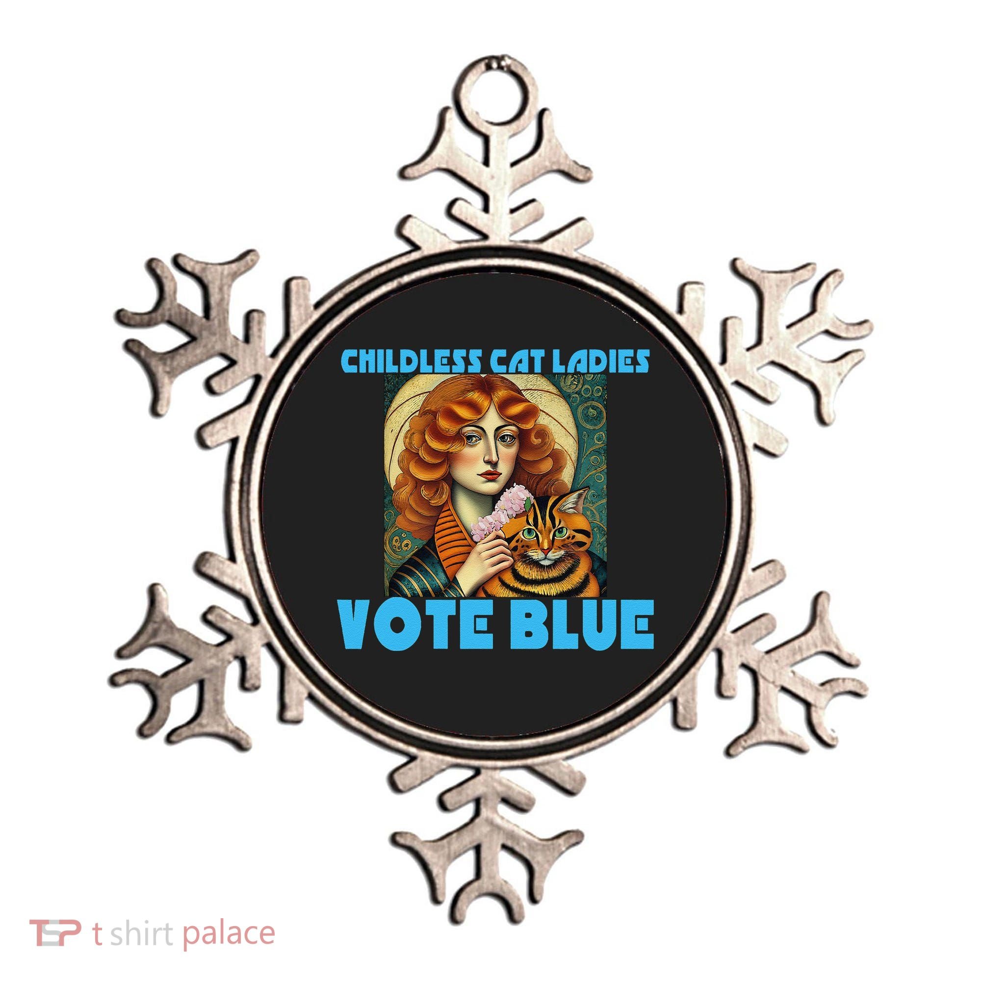 Childless Cat Ladies Vote Blue Ornament