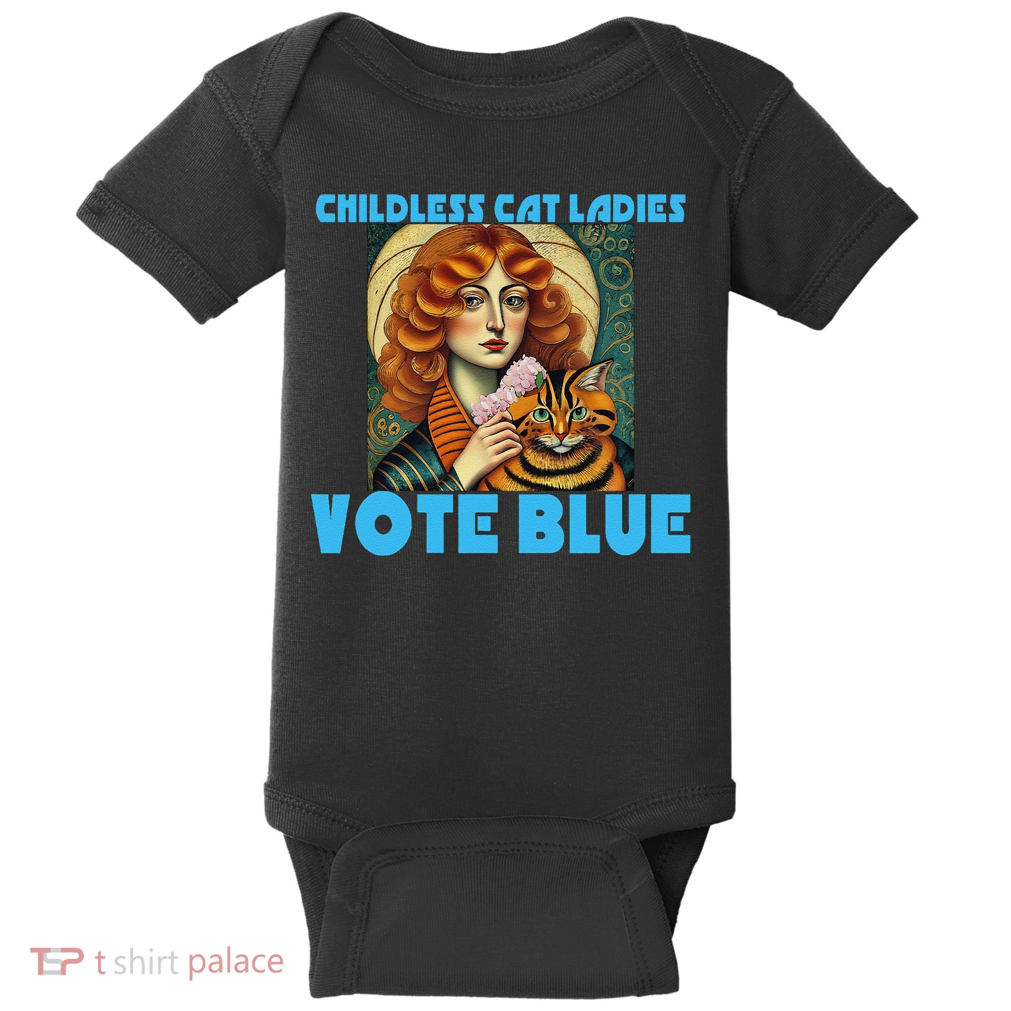 Childless Cat Ladies Vote Blue Baby Bodysuit