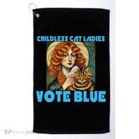 Childless Cat Ladies Vote Blue Golf Towel thumb 0