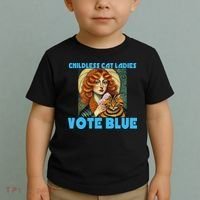 Childless Cat Ladies Vote Blue Toddler T-Shirt thumb 2