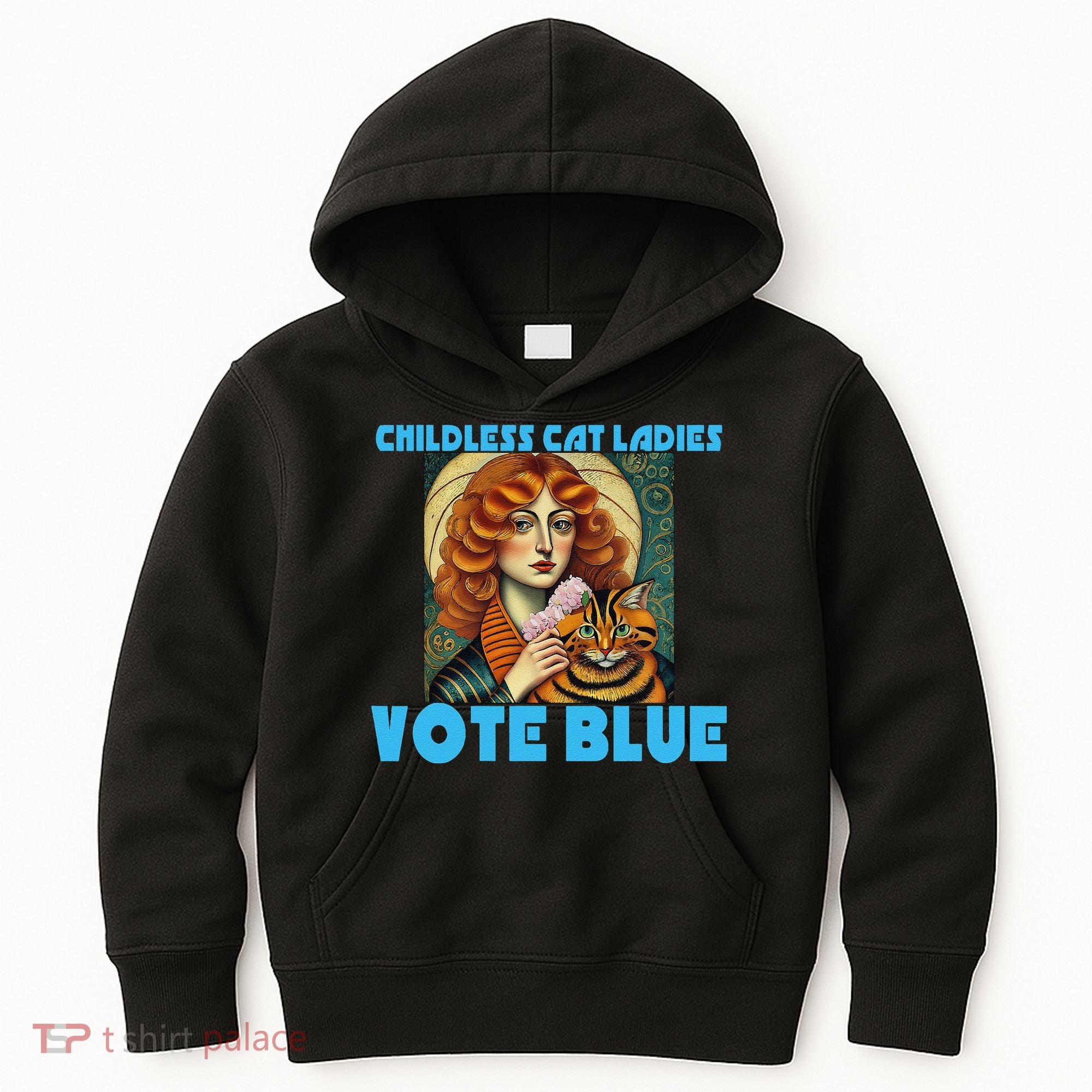 Childless Cat Ladies Vote Blue Kids Hoodie