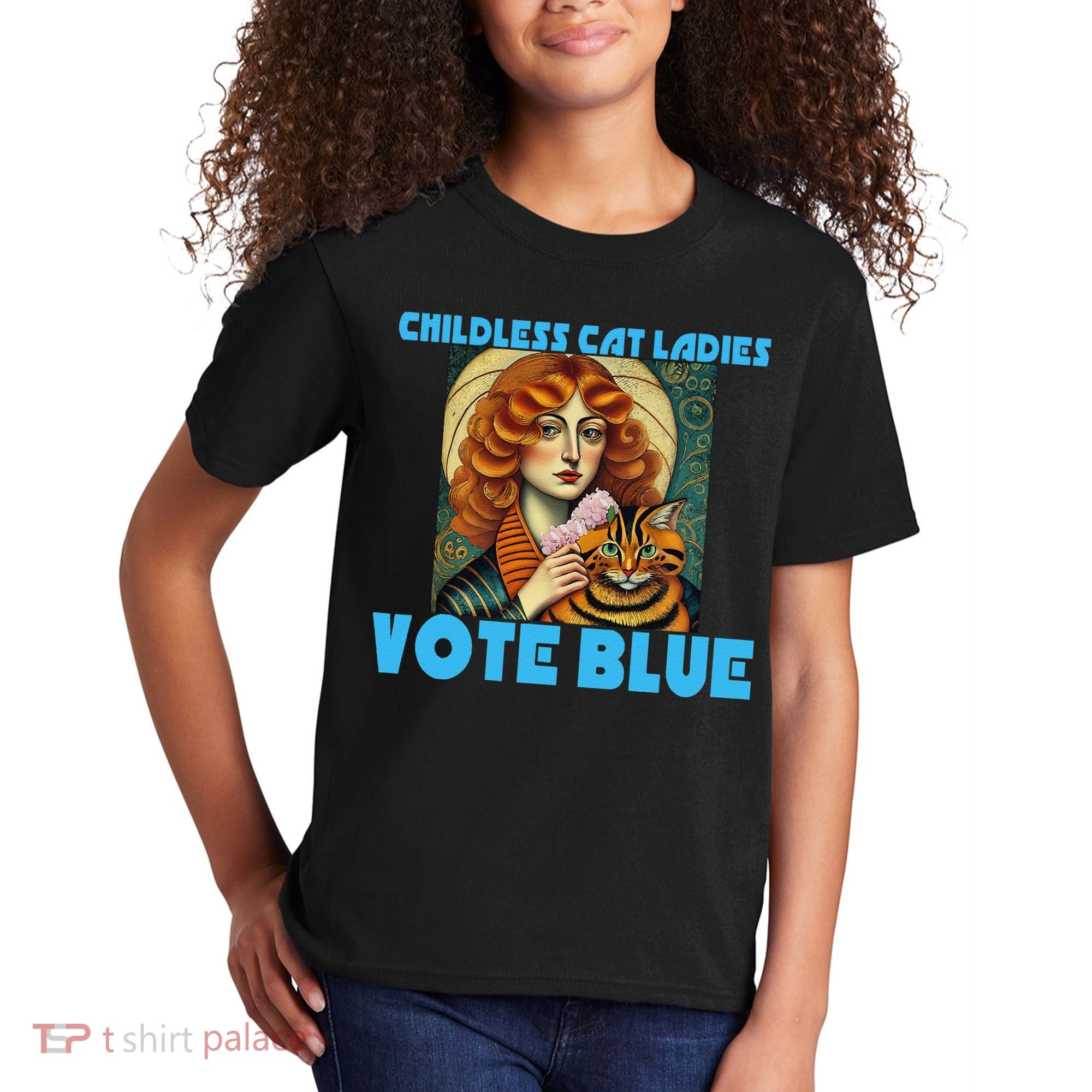 Childless Cat Ladies Vote Blue Kids T-Shirt