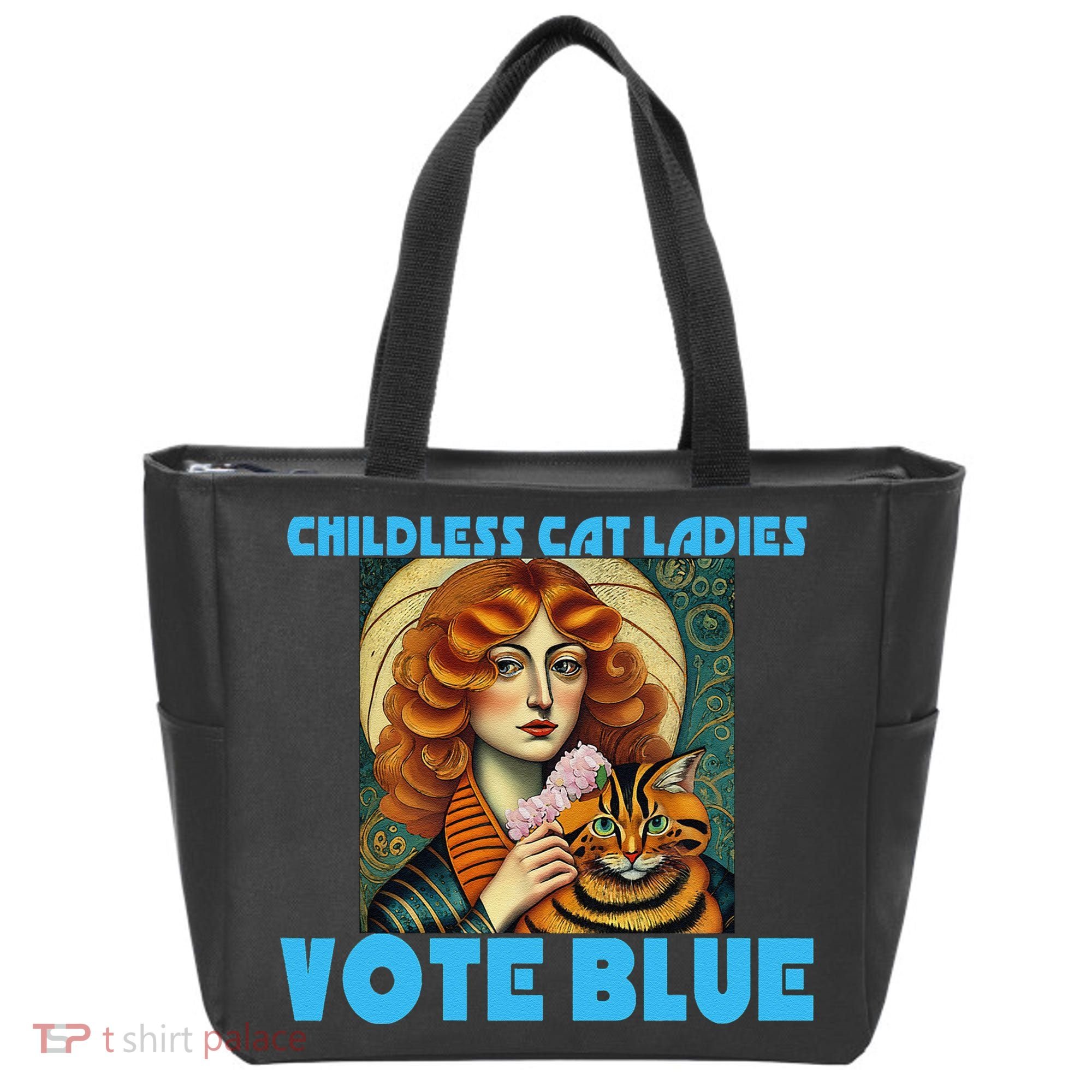 Childless Cat Ladies Vote Blue Tote Bag
