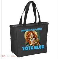 Childless Cat Ladies Vote Blue Tote Bag thumb 2