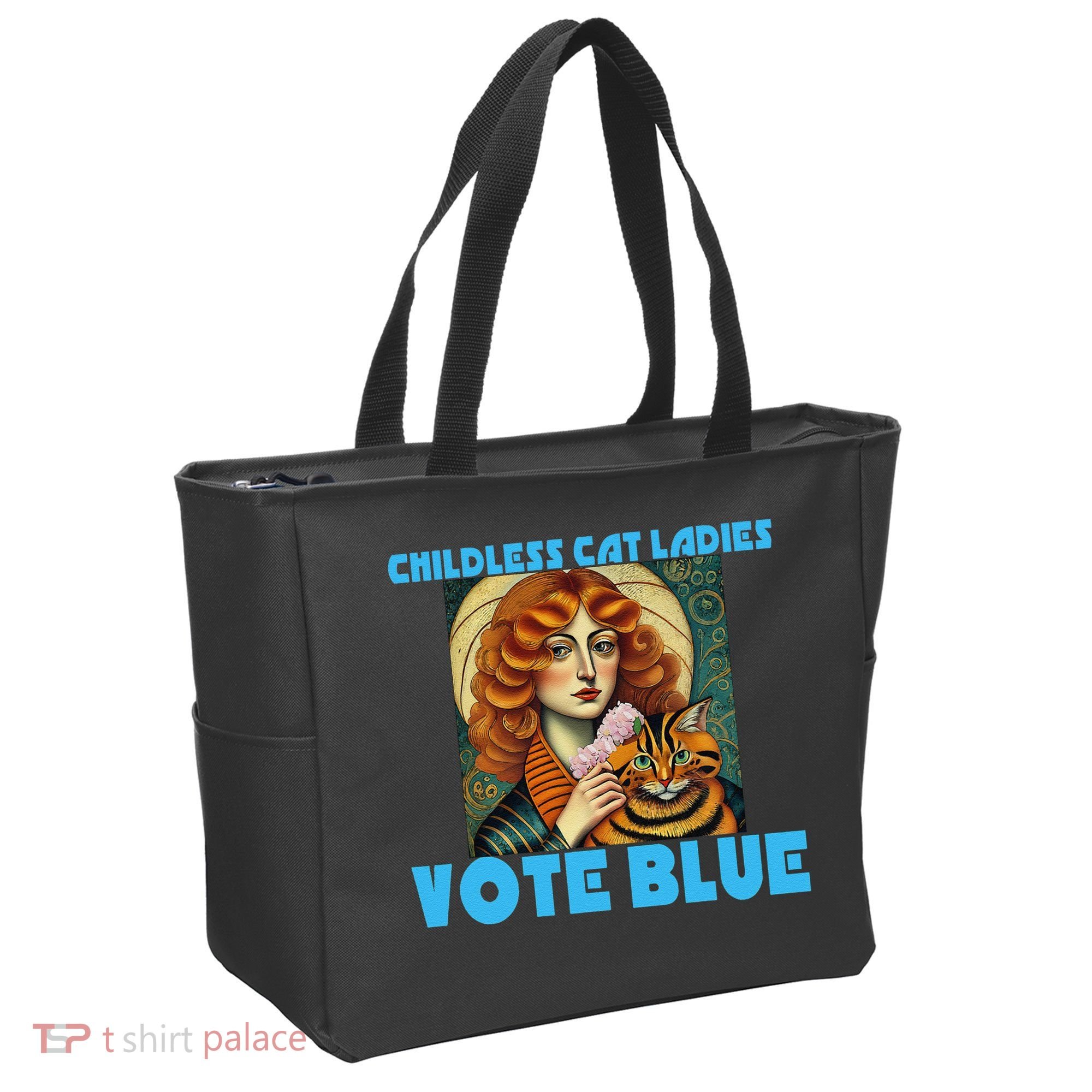 Childless Cat Ladies Vote Blue Tote Bag