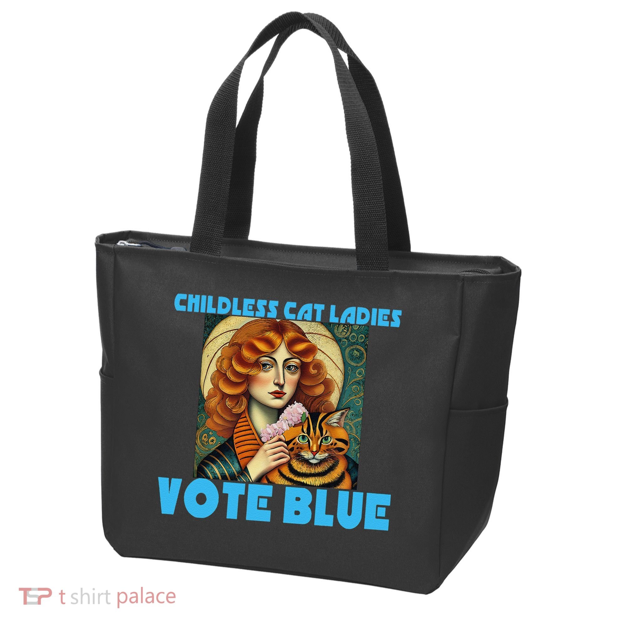 Childless Cat Ladies Vote Blue Tote Bag