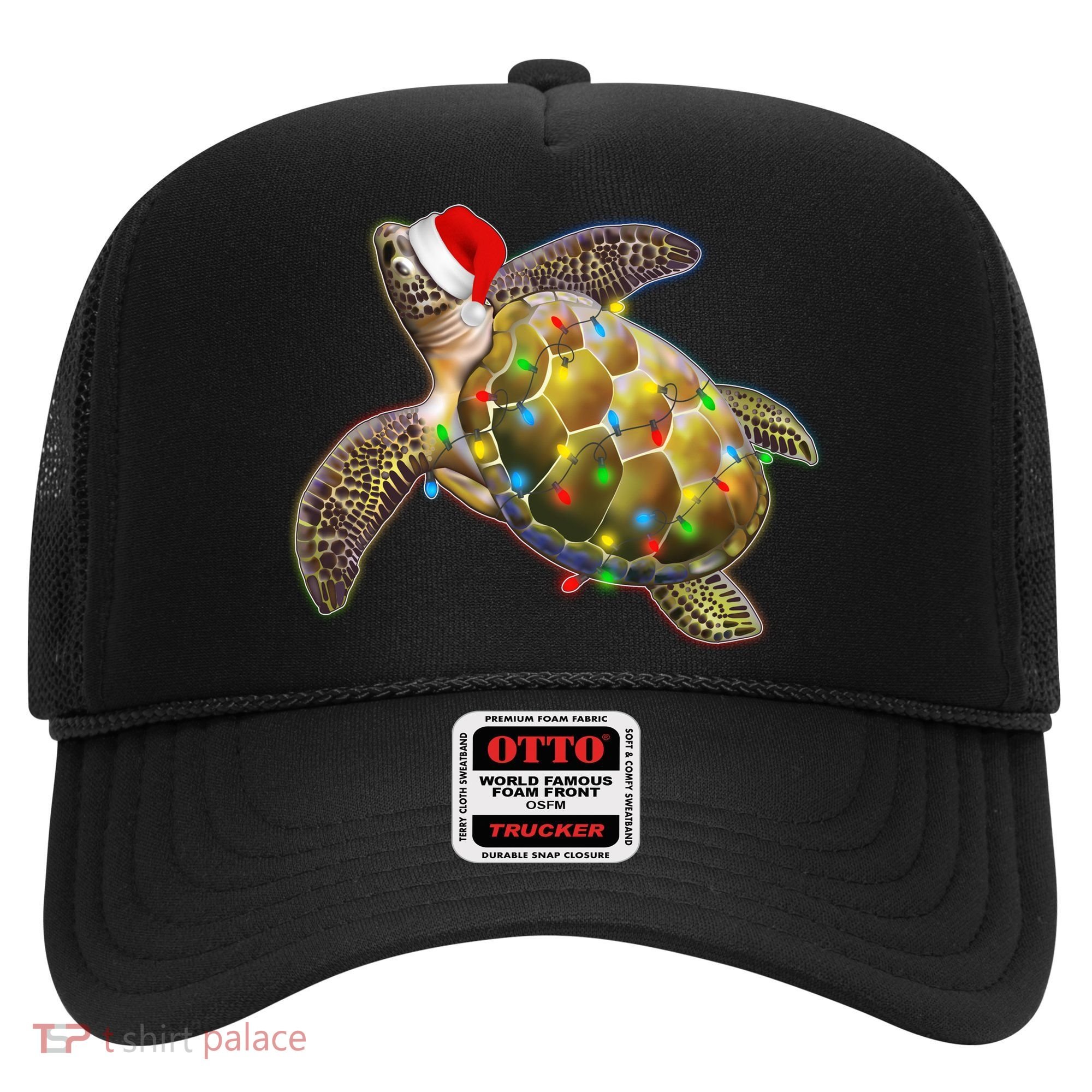 Cute Christmas Lights Santa Sea Turtle Hat