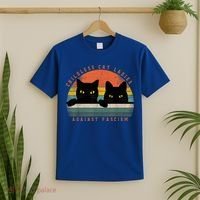 Childless Cat Ladies Feminist Childless Cat Ladies Against Fascism T-Shirt thumb 2