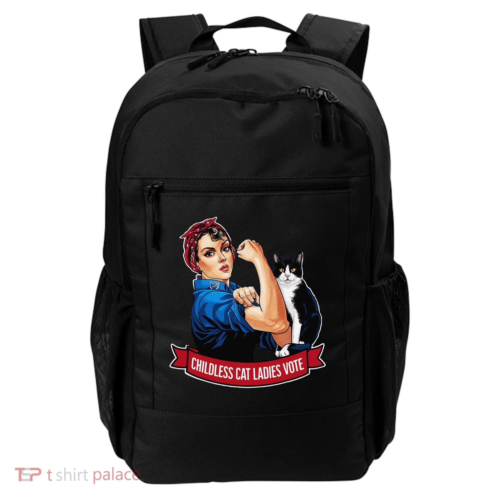 Childless Cat Ladies Vote Rosie The Riveter Backpack