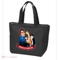 Childless Cat Ladies Vote Rosie The Riveter Tote Bag thumb 3