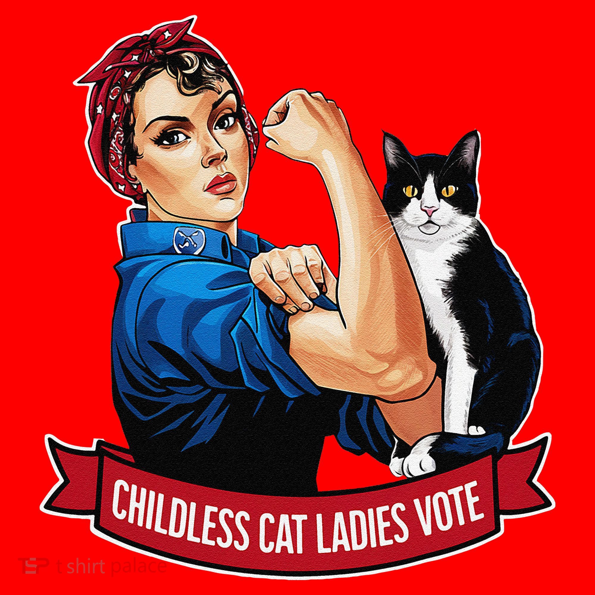 Childless Cat Ladies Vote Rosie The Riveter Santa Hat