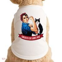 Childless Cat Ladies Vote Rosie The Riveter Doggie Tank thumb 0