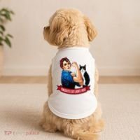 Childless Cat Ladies Vote Rosie The Riveter Doggie Tank thumb 2