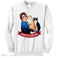 Childless Cat Ladies Vote Rosie The Riveter Sweatshirt thumb 0