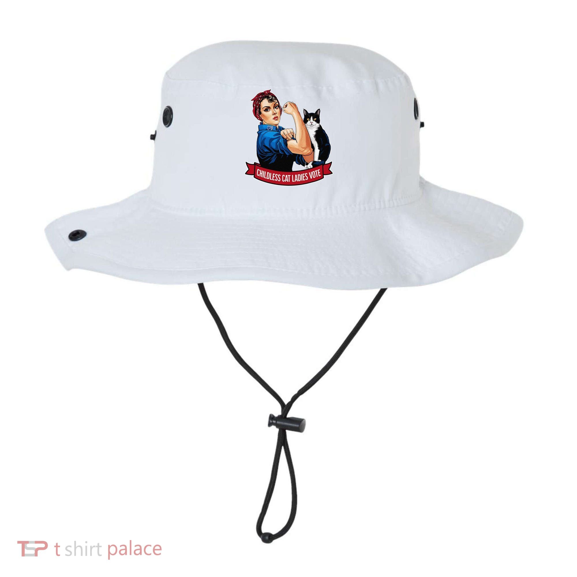 Childless Cat Ladies Vote Rosie The Riveter Bucket Hat