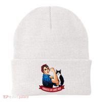 Childless Cat Ladies Vote Rosie The Riveter Beanie thumb 0