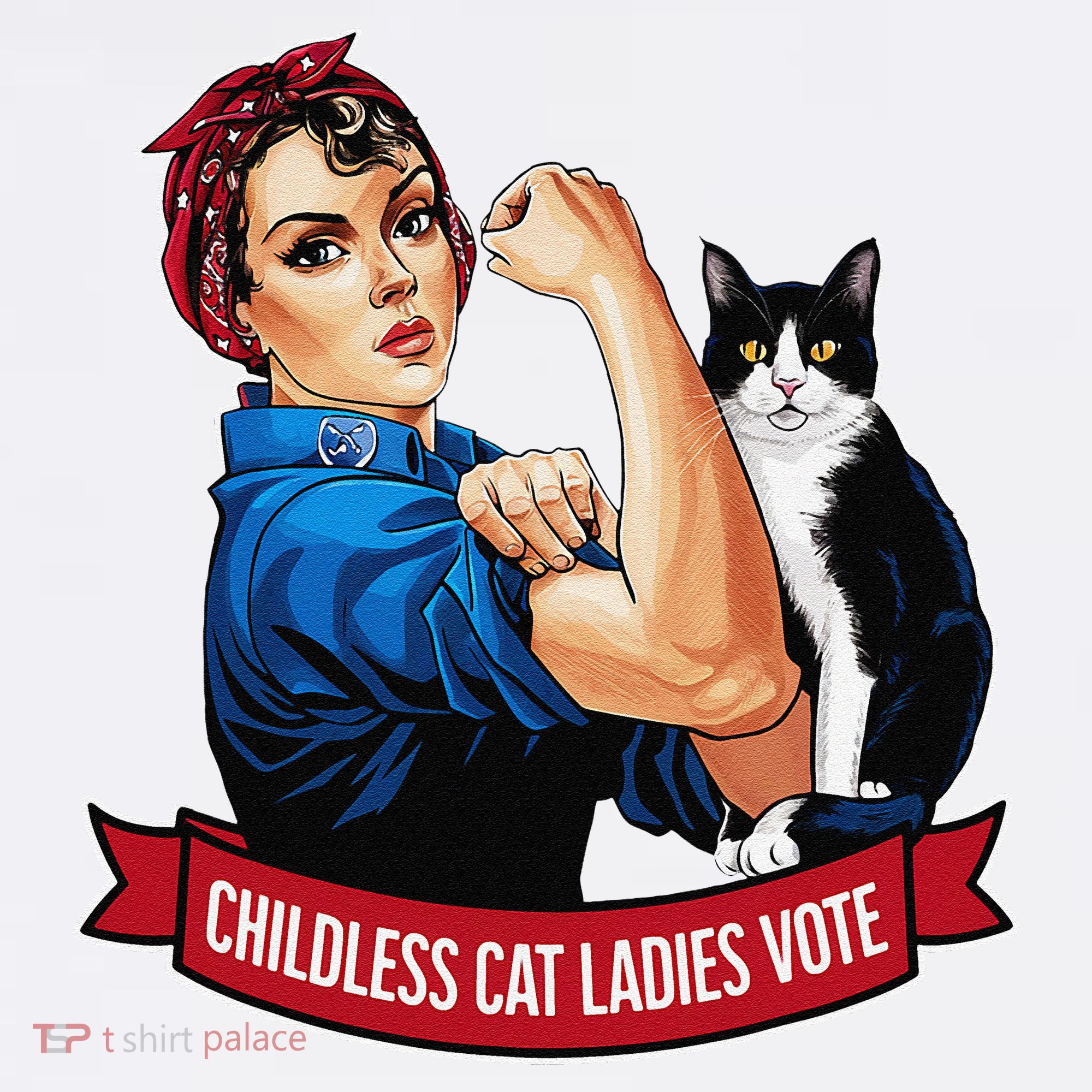 Childless Cat Ladies Vote Rosie The Riveter Women's Hoodie
