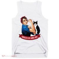 Childless Cat Ladies Vote Rosie The Riveter Tank Top thumb 0