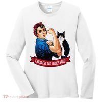 Childless Cat Ladies Vote Rosie The Riveter Women's Long Sleeve Shirt thumb 0