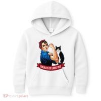 Childless Cat Ladies Vote Rosie The Riveter Kids Hoodie thumb 0