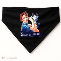 Childless Cat Ladies Vote Rosie The Riveter USA-Made Doggie Bandana thumb 0