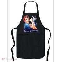 Childless Cat Ladies Vote Rosie The Riveter Apron thumb 0