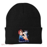 Childless Cat Ladies Vote Rosie The Riveter Beanie thumb 0