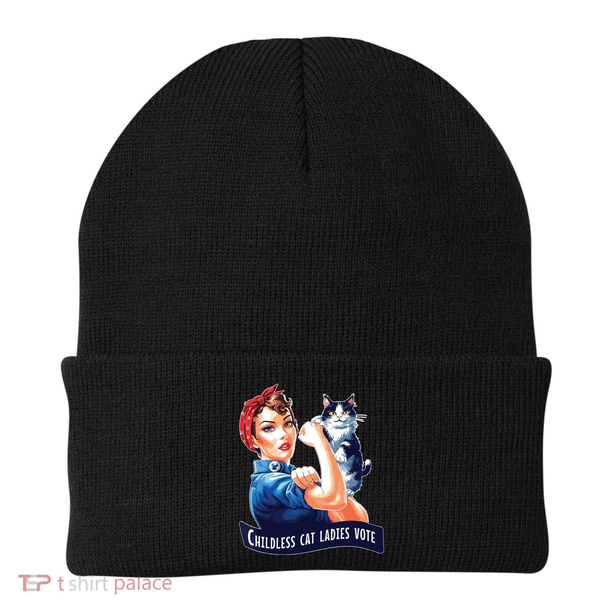 Childless Cat Ladies Vote Rosie The Riveter Beanie