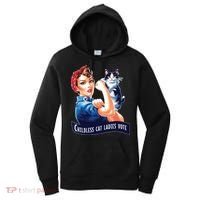 Childless Cat Ladies Vote Rosie The Riveter Women's Hoodie thumb 0