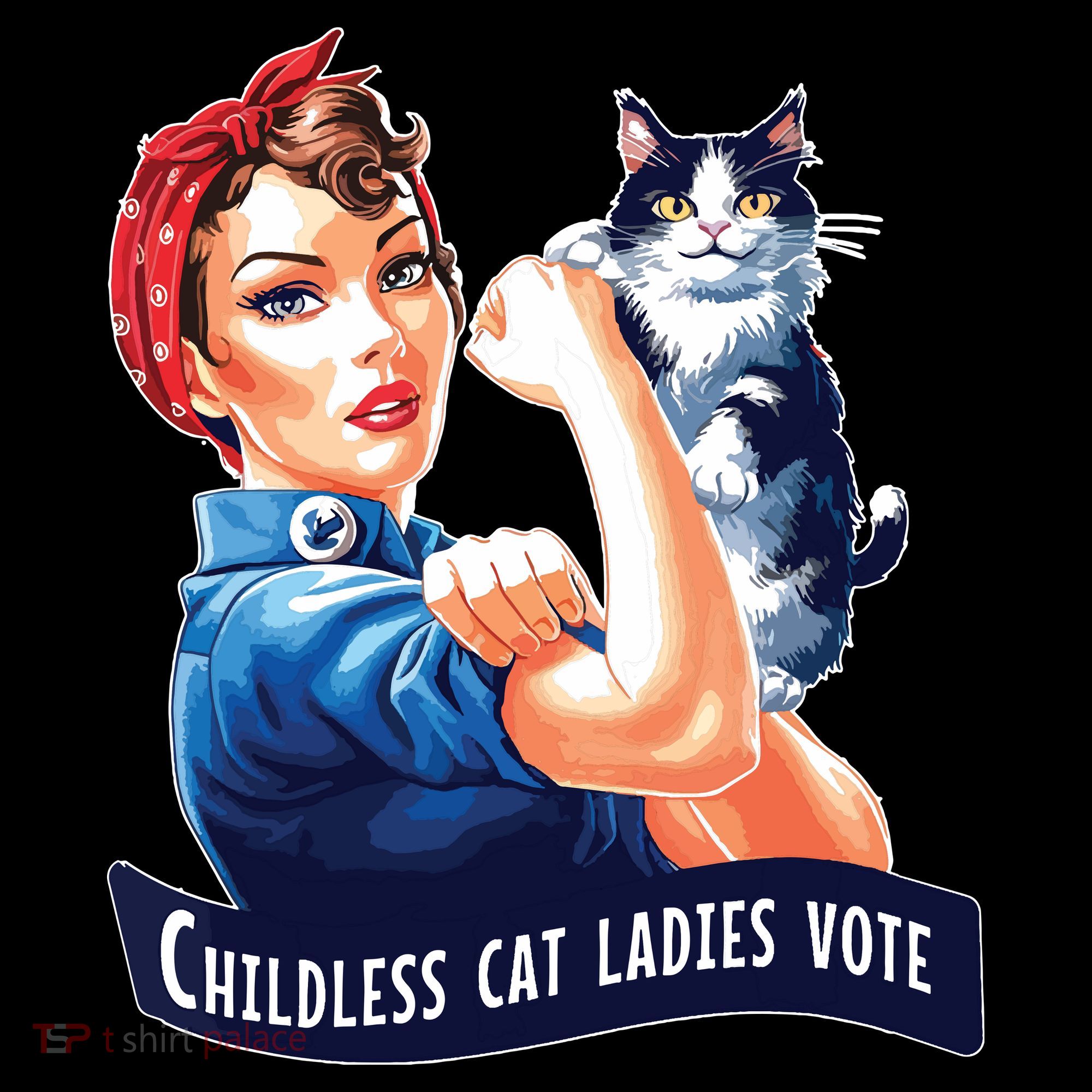 Childless Cat Ladies Vote Rosie The Riveter Women's Hoodie