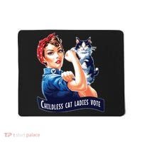 Childless Cat Ladies Vote Rosie The Riveter Mousepad thumb 0