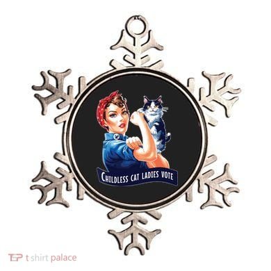 Childless Cat Ladies Vote Rosie The Riveter Ornament