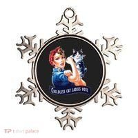 Childless Cat Ladies Vote Rosie The Riveter Ornament thumb 0