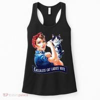 Childless Cat Ladies Vote Rosie The Riveter Women's Tank Top thumb 0
