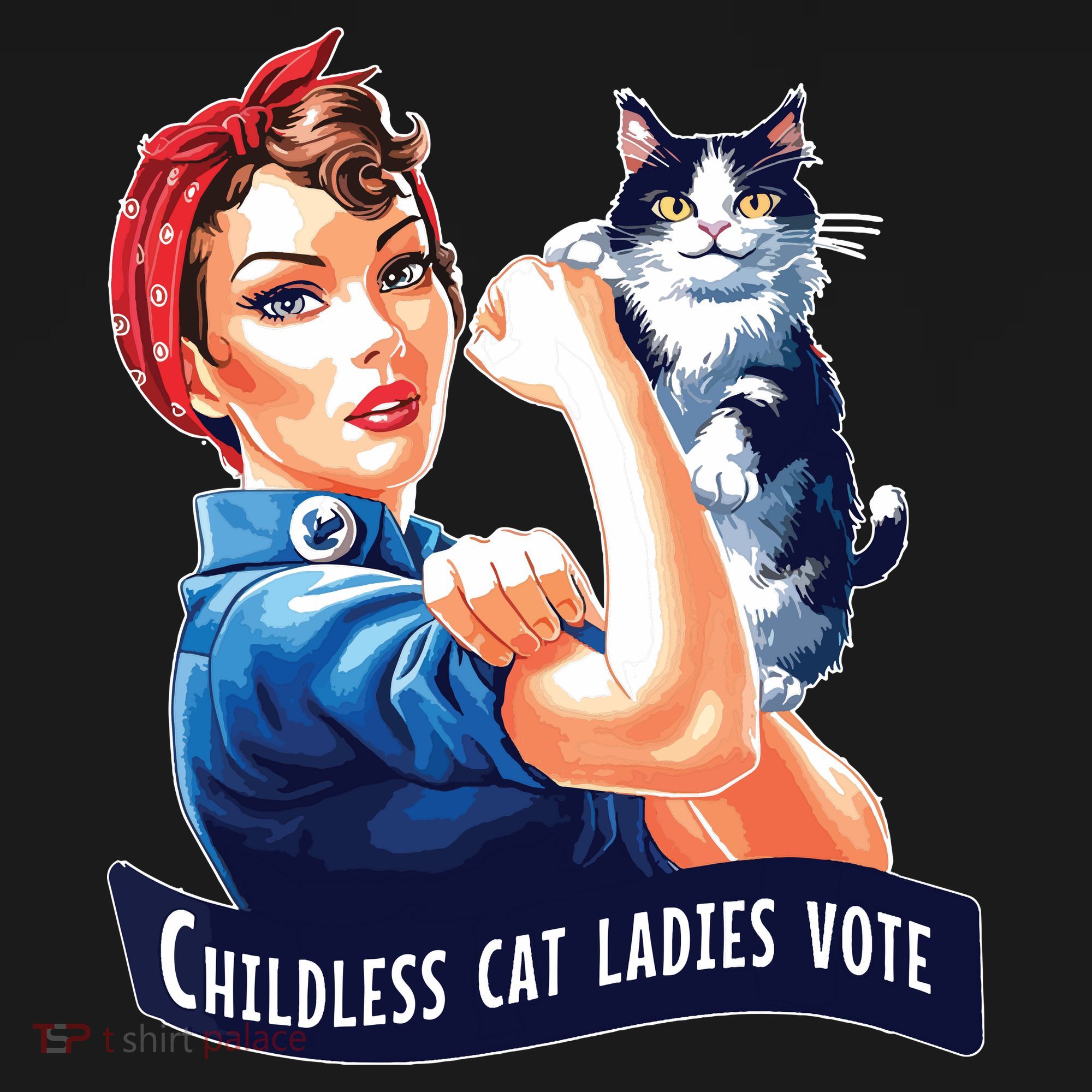Childless Cat Ladies Vote Rosie The Riveter Women's Tank Top
