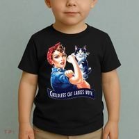 Childless Cat Ladies Vote Rosie The Riveter Toddler T-Shirt thumb 2