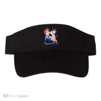 Childless Cat Ladies Vote Rosie The Riveter Visor thumb 0