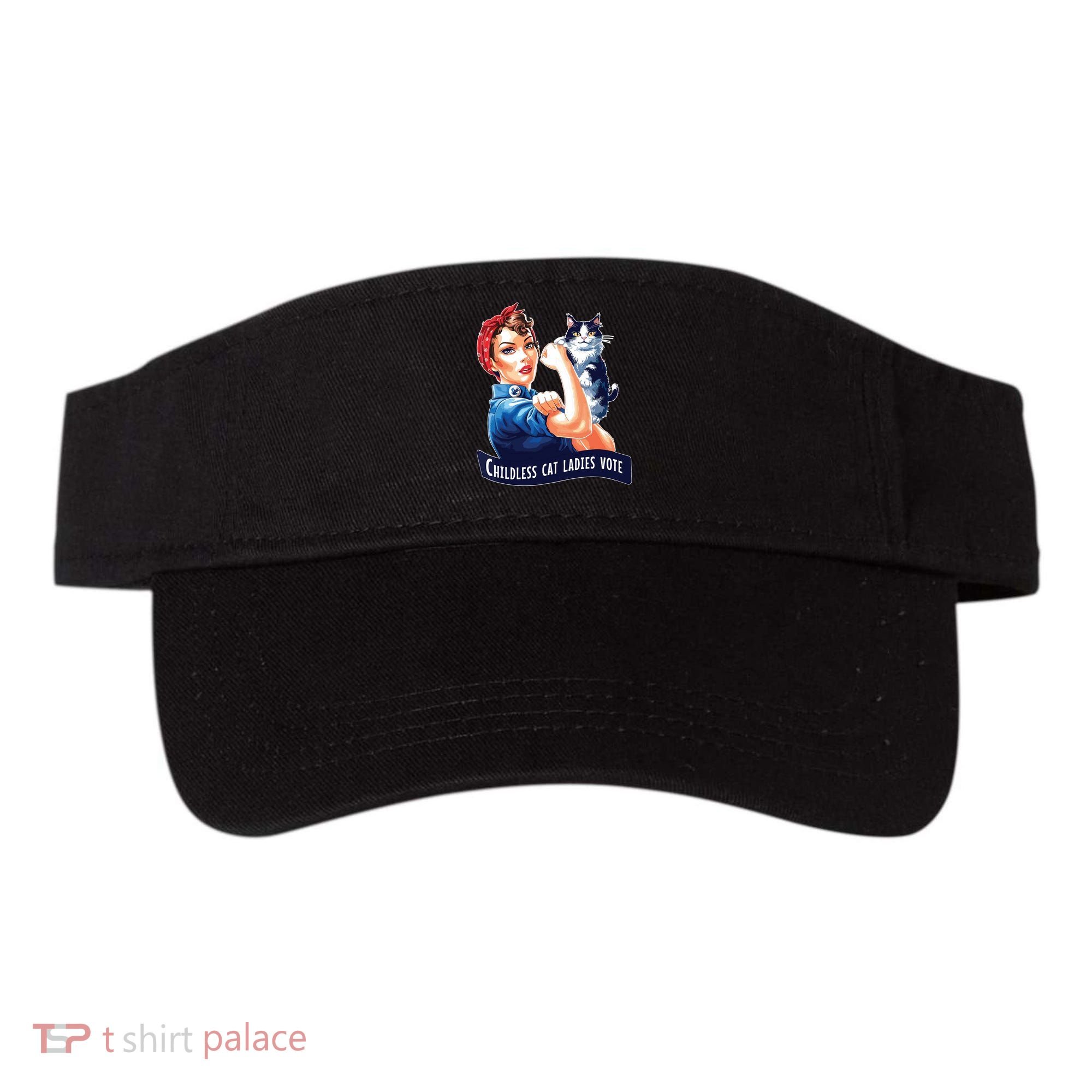 Childless Cat Ladies Vote Rosie The Riveter Visor