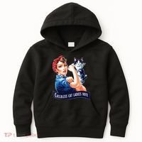 Childless Cat Ladies Vote Rosie The Riveter Kids Hoodie thumb 0