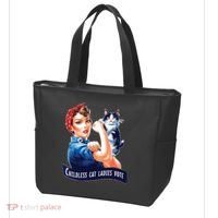 Childless Cat Ladies Vote Rosie The Riveter Tote Bag thumb 3