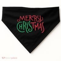 Candy Cane Lane Merry Christmas USA-Made Doggie Bandana thumb 0