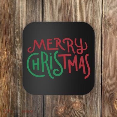 Candy Cane Lane Merry Christmas Coaster
