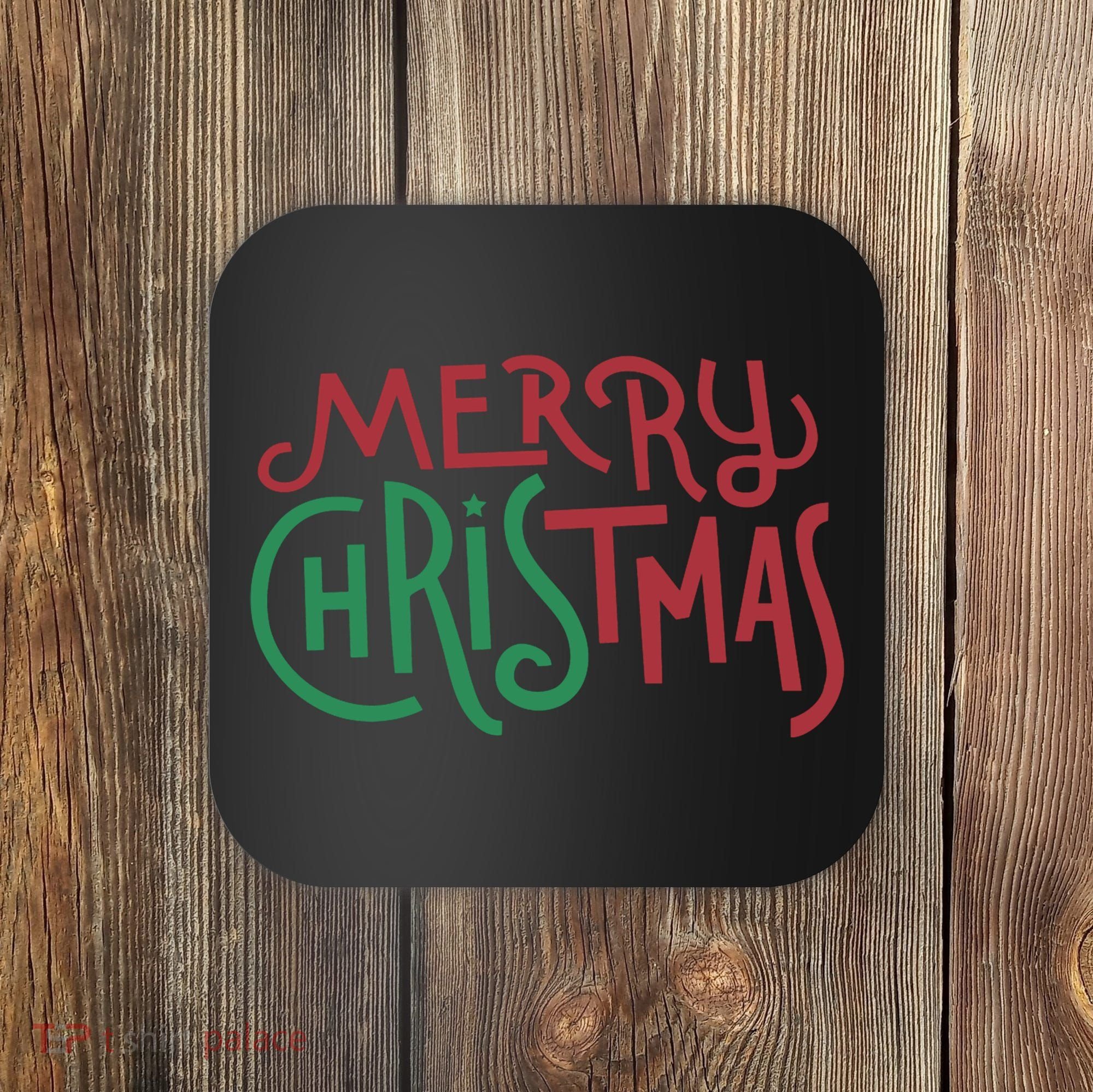 Candy Cane Lane Merry Christmas Coaster