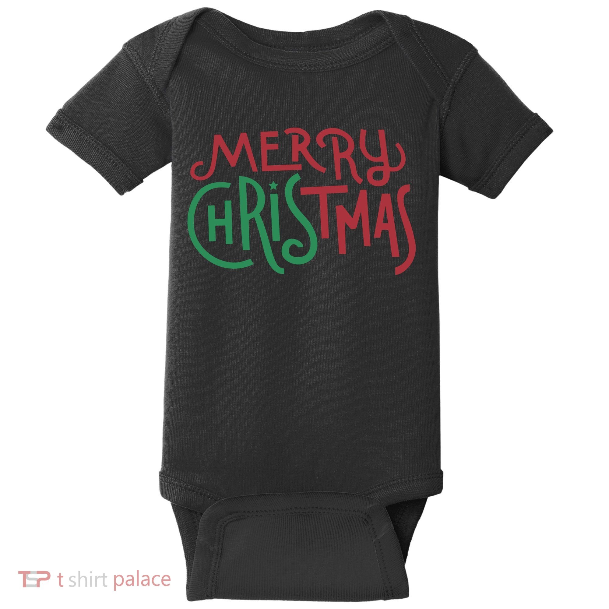 Candy Cane Lane Merry Christmas Baby Bodysuit