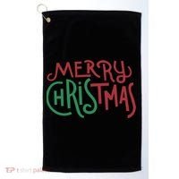 Candy Cane Lane Merry Christmas Golf Towel thumb 0