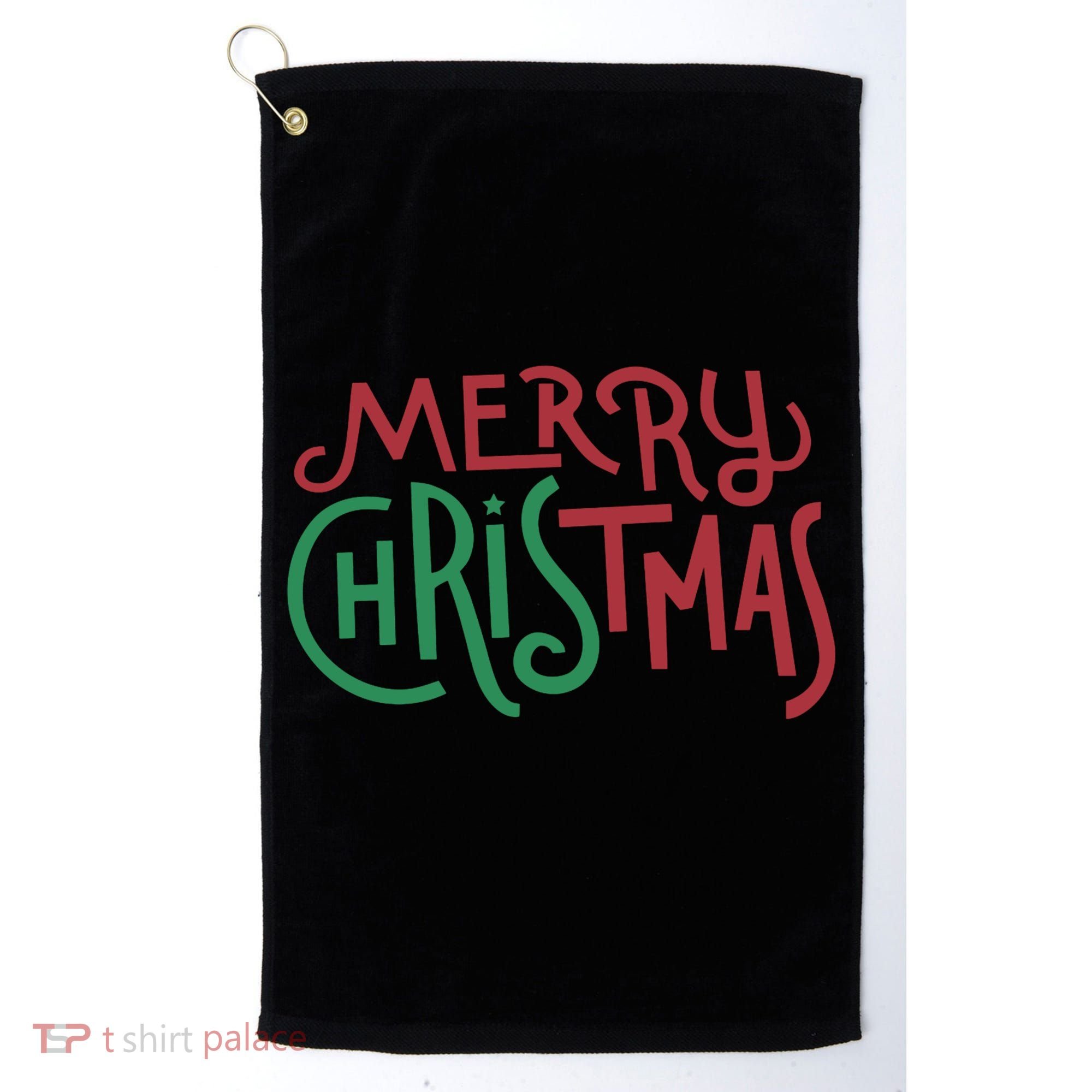 Candy Cane Lane Merry Christmas Golf Towel
