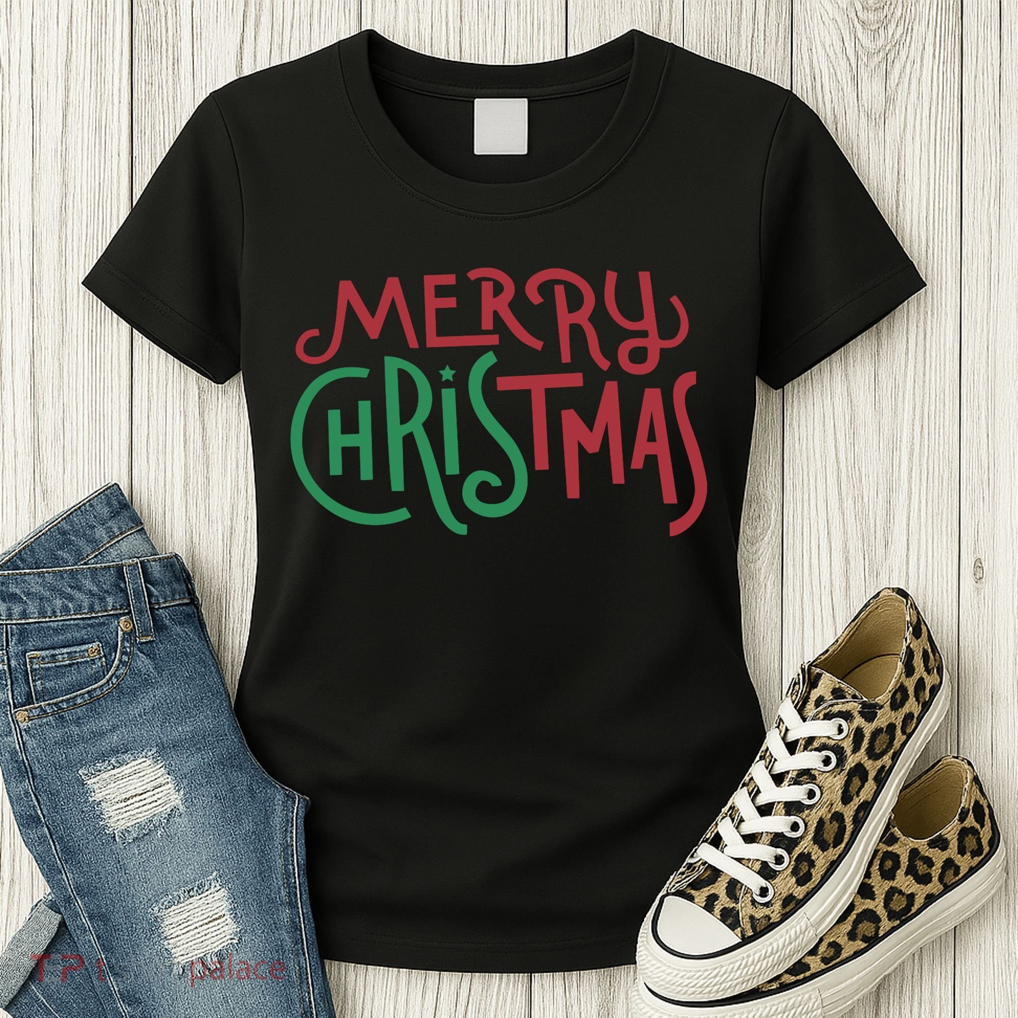 Candy Cane Lane Merry Christmas Women's T-Shirt