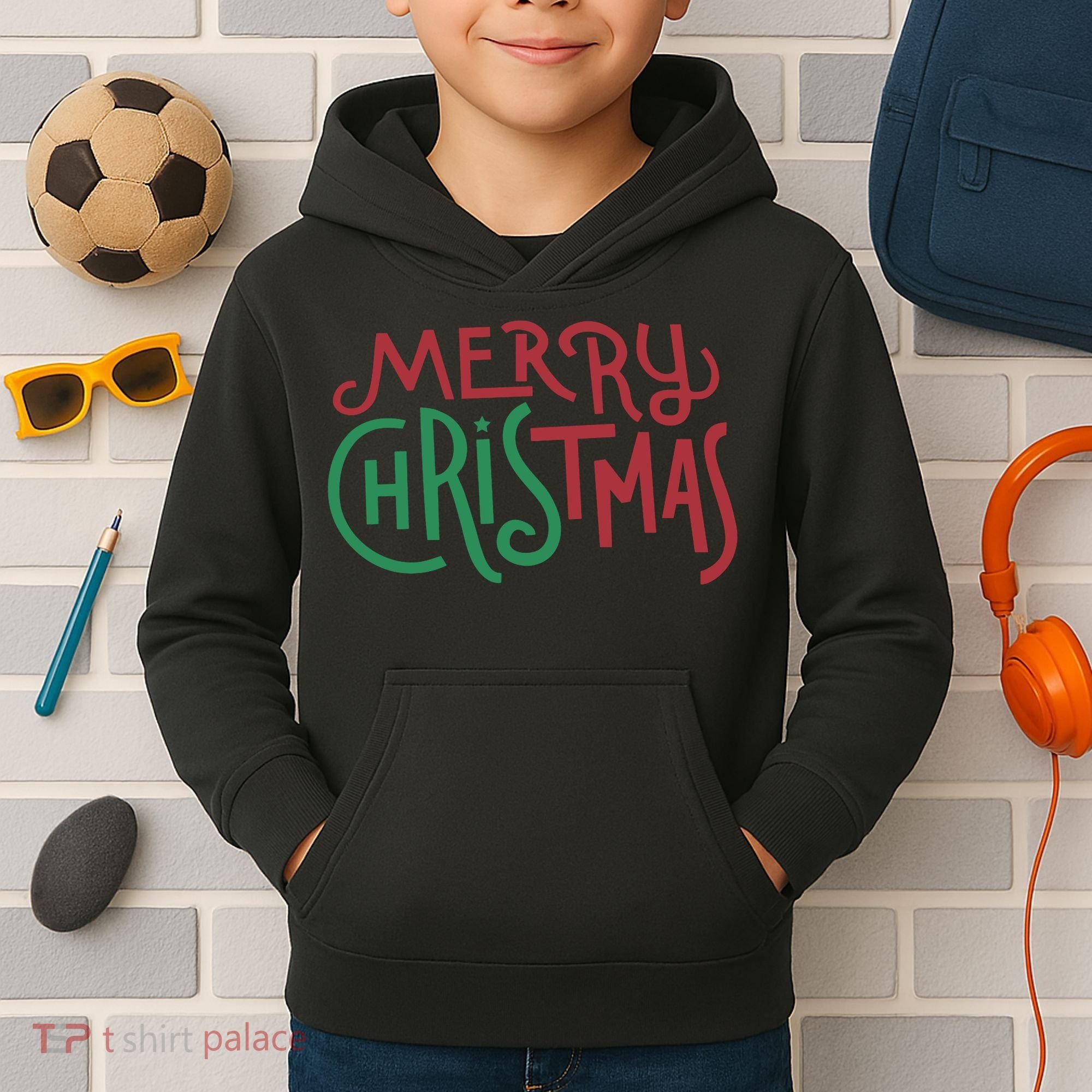 Candy Cane Lane Merry Christmas Kids Hoodie