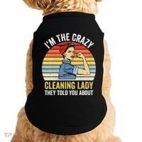 Crazy Cleaning Lady Housekeeper Housekeeping Maid Doggie Tank thumb 0
